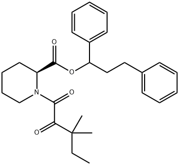 (2S)-1,3-diphenylpropyl 1-(3,3-diMethyl-2-oxopentanoyl)piperidine-2-carboxylate Structure