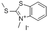 1-메틸-2-메틸티오-벤즈티아졸륨-요오다이드 구조식 이미지