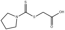 (PYRROLIDIN-1-YLCARBONOTHIOYL)THIO]ACETIC ACID Structure