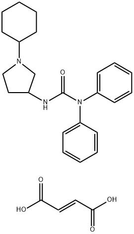 3-(1-시클로헥실-3-피롤리디닐)-1,1-디페닐-우레아푸마레이트 구조식 이미지
