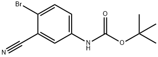 Carbamic acid, N-(4-bromo-3-cyanophenyl)-, 1,1-dimethylethyl ester Structure