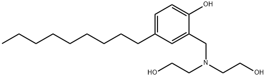 알파-[비스(2-히드록시에틸)아미노]-4-노닐-o-크레졸 구조식 이미지