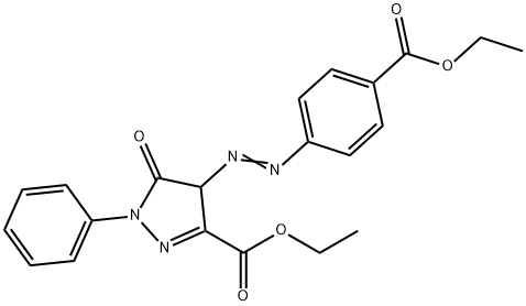 ethyl 4-[[4-(ethoxycarbonyl)phenyl]azo]-4,5-dihydro-5-oxo-1-phenyl-1H-pyrazole-3-carboxylate 구조식 이미지
