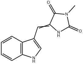 2,4-Imidazolidinedione,  5-(1H-indol-3-ylmethylene)-3-methyl- 구조식 이미지