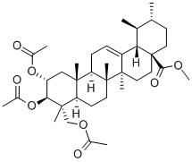 2,3,23-TRI(ACETYLOXY)-(2ALPHA,3BETA,4ALPHA)-URS-12-EN-28-OIC ACID METHYL ESTER Structure