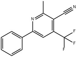 3-Cyano-2-methyl-6-phenyl-4-(trifluoromethyl)-pyridine Structure