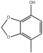 1,3-Benzodioxol-4-ol,  7-methyl- Structure