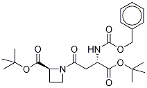 TERT-BUTYL L-N-(3-BENZYLOXYCARBONYLAMINO-3-(S)-TERT-BUTYLCARBOXY-1-OXOPROPYL-AZETIDINE-2-CARBOXYLATE Structure