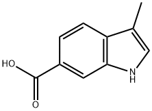 1H-Indole-6-carboxylicacid,3-methyl-(9CI) Structure