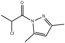 1H-Pyrazole, 1-(2-chloro-1-oxopropyl)-3,5-dimethyl- (9CI) 구조식 이미지