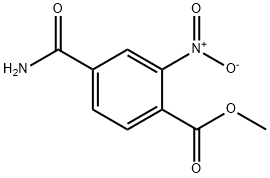 메틸4-(아미노카르보닐)-2-니트로벤조에이트 구조식 이미지