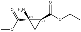 1,2-Cyclopropanedicarboxylicacid,1-amino-,2-ethyl1-methylester,cis-(9CI) 구조식 이미지