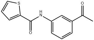 N-(3-아세틸페닐)티오펜-2-카르복사미드 구조식 이미지