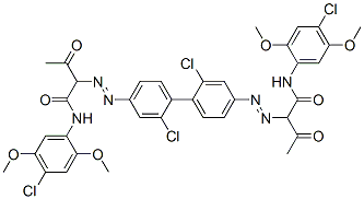 2,2''-[(2,2'-dichloro-4,4'-biphenylylene)bis(azo)]bis[4'-chloro-2',5'-dimethoxyacetoacetanilide]  구조식 이미지