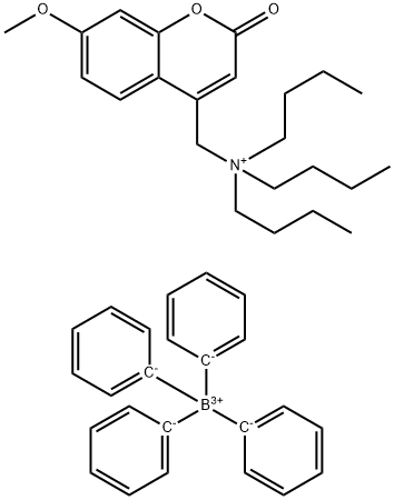 N-[4-METHYL-7-METHOXYCOUMARIN]-N,N,N-TRIBUTYLAMMONIUM TETRAPHENYLBORATE Structure