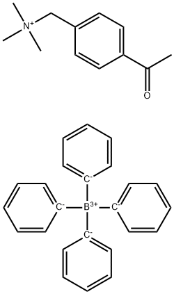N-(4-아세틸벤질)-N,N,N-트리메틸암모늄테트라페닐붕산염 구조식 이미지