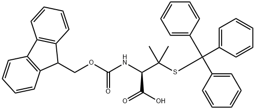 Fmoc-S-Trityl-L-penicillamine Structure