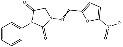 1-[(5-Nitrofurfurylidene)amino]-3-phenylimidazolidine-2,4-dione Structure