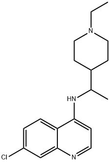 7-Chloro-N-[1-(1-ethylpiperidin-4-yl)ethyl]-4-quinolinamine 구조식 이미지