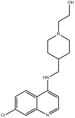 4-[[(7-클로로-4-퀴놀릴)아미노]메틸]-1-피페리딘에탄올 구조식 이미지