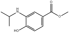 Benzoic acid, 4-hydroxy-3-[(1-methylethyl)amino]-, methyl ester (9CI) Structure