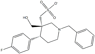 trans 1-Benzyl-4-(4-fluorophenyl)-3-methylsulfonatepiperidine Structure