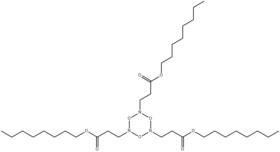 2,4,6-Trioxo-1,3,5-triazine-1,3,5(2H,4H,6H)-tripropionic acid trioctyl ester Structure