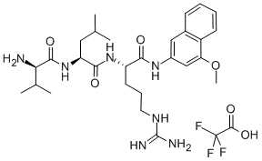 D-VALINE-LEUCINE-ARGININE-4-METHOXY-2-NAPHTHYLAMINE, TRIFLUOROACETATE SALT Structure