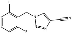 4-cyano-1-(2,6-difluorobenzyl)-1H-1,2,3-triazole 구조식 이미지