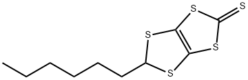 5-HEXYL-1,3-DITHIOLO[4,5-D][1,3]DITHIOLE-2-THIONE 구조식 이미지