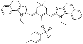 1-ETHYL-2-[(3-([1-ETHYLNAPHTHO[1,2-D][1,3]THIAZOL-2(1H)-YLIDENE]METHYL)-2,5,5-TRIMETHYL-2-CYCLOHEXEN-1-YLIDENE)METHYL]NAPHTHO[1,2-D][1,3]THIAZOL-1-IUM 4-METHYLBENZENESULFONATE Structure