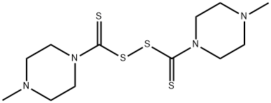 BIS(4-METHYL-1-PIPERAZINYLTHIOCARBONYL) DISULFIDE Structure