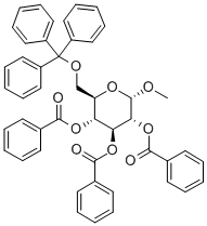 Methyl-6-O-trityl-2,3,4-tri-O-benzoyl-α-D-glucopyranoside Structure