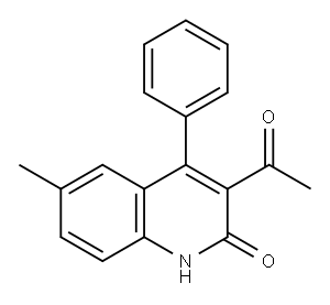 3-Acetyl-6-methyl-4-phenylquinolin-2(1H)-one Structure