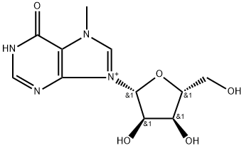 9-[(3R,4S,5R)-3,4-dihydroxy-5-(hydroxymethyl)oxolan-2-yl]-7-methyl-3H-purin-9-ium-6-one 구조식 이미지