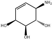 4-Cyclohexene-1,2,3-triol,6-amino-,[1S-(1alpha,2beta,3beta,6beta)]-(9CI) 구조식 이미지