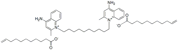 1,1'-(decane-1,10-diyl)bis[4-amino-2-methylquinolinium] diundec-10-enoate  구조식 이미지