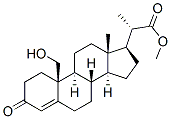 (20S)-19-하이드록시-3-옥소프레겐-4-엔-20-카복실산메틸에스테르 구조식 이미지
