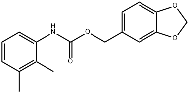 Carbamic acid, (2,3-dimethylphenyl)-, 1,3-benzodioxol-5-ylmethyl ester (9CI) Structure