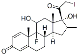 9-Fluoro-21-iodo-16-methylpregna-1,4-diene-11,17-diol-3,20-dion Structure