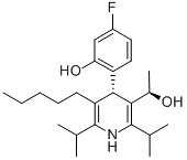 3-Pyridinemethanol, 4-(4-fluoro-2-hydroxyphenyl)-a-methyl-2,6-bis(1-methylethyl)-5-pentyl-, (aR,4S)-rel- (9CI) 구조식 이미지