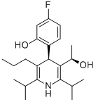 3-Pyridinemethanol, 4-(4-fluoro-2-hydroxyphenyl)-a-methyl-2,6-bis(1-methylethyl)-5-propyl-, (aR,4R)-rel- (9CI) 구조식 이미지