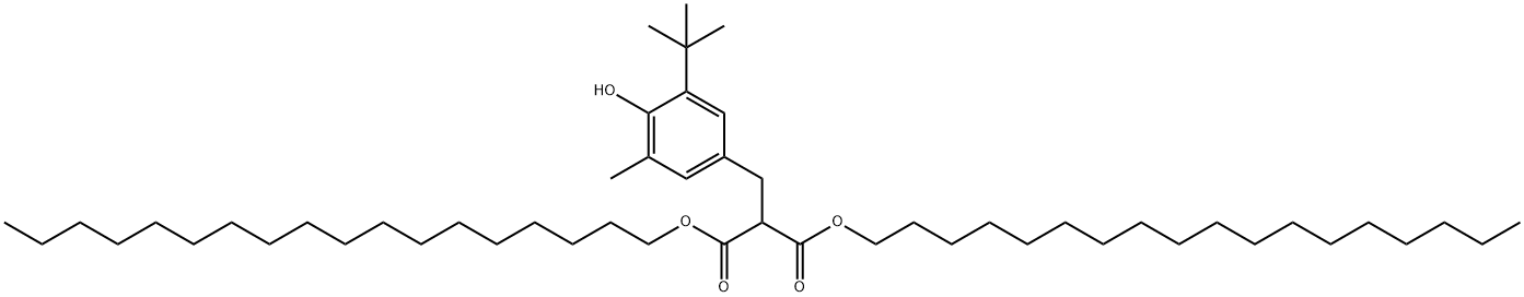 DIOCTADECYL3-METHYL-4-HYDROXY-5-TERT-BUTYL-BENZYLMALONATE Structure