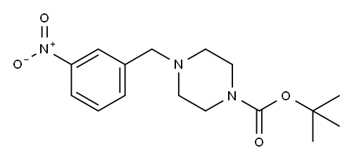 TERT-BUTYL 4-(3-NITROBENZYL)PIPERAZINE-1-CARBOXYLATE Structure