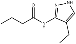 Butanamide,  N-(4-ethyl-1H-pyrazol-3-yl)- Structure