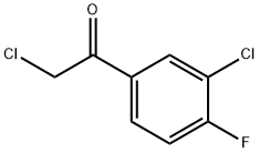 Ethanone, 2-chloro-1-(3-chloro-4-fluorophenyl)- (9CI) 구조식 이미지