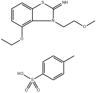 4-Ethoxy-3-(2-methoxyethyl)benzo[d]thiazol-2(3H)-imine 4-methylbenzenesulfonate 구조식 이미지