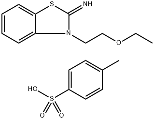 3-(2-Ethoxyethyl)benzo[d]thiazol-2(3H)-imine 4-methylbenzenesulfonate 구조식 이미지