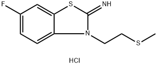 6-Fluoro-3-(2-(methylthio)ethyl)benzo[d]thiazol-2(3H)-imine hydrochloride Structure