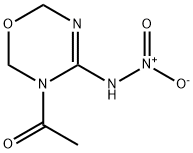 2H-1,3,5-Oxadiazin-4-amine,  3-acetyl-3,6-dihydro-N-nitro-  (9CI) 구조식 이미지
